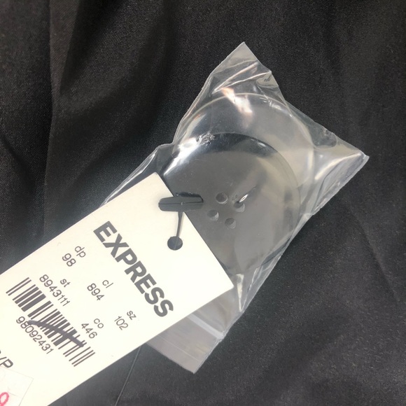 New with tag Express Women’s Red Black Houndstooth Tweed Wool Winter Peacoat - Picture 13 of 16